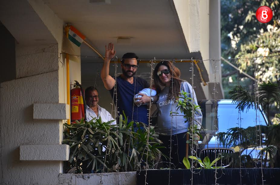 Kareena Kapoor Khan and Saif Ali Khan with baby boy Taimur