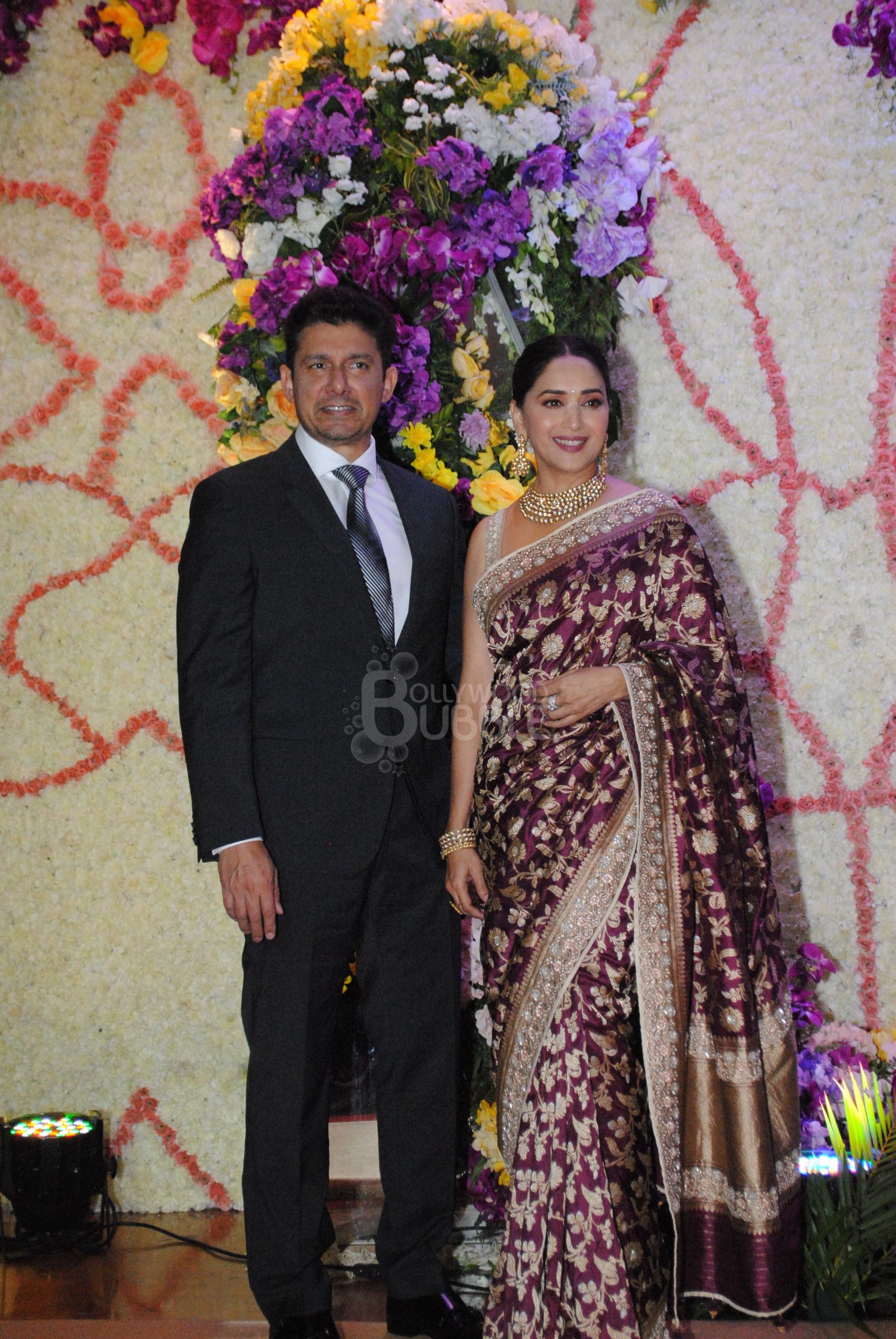 son devaansh"s wedding reception: salman khan, madhuri dixit