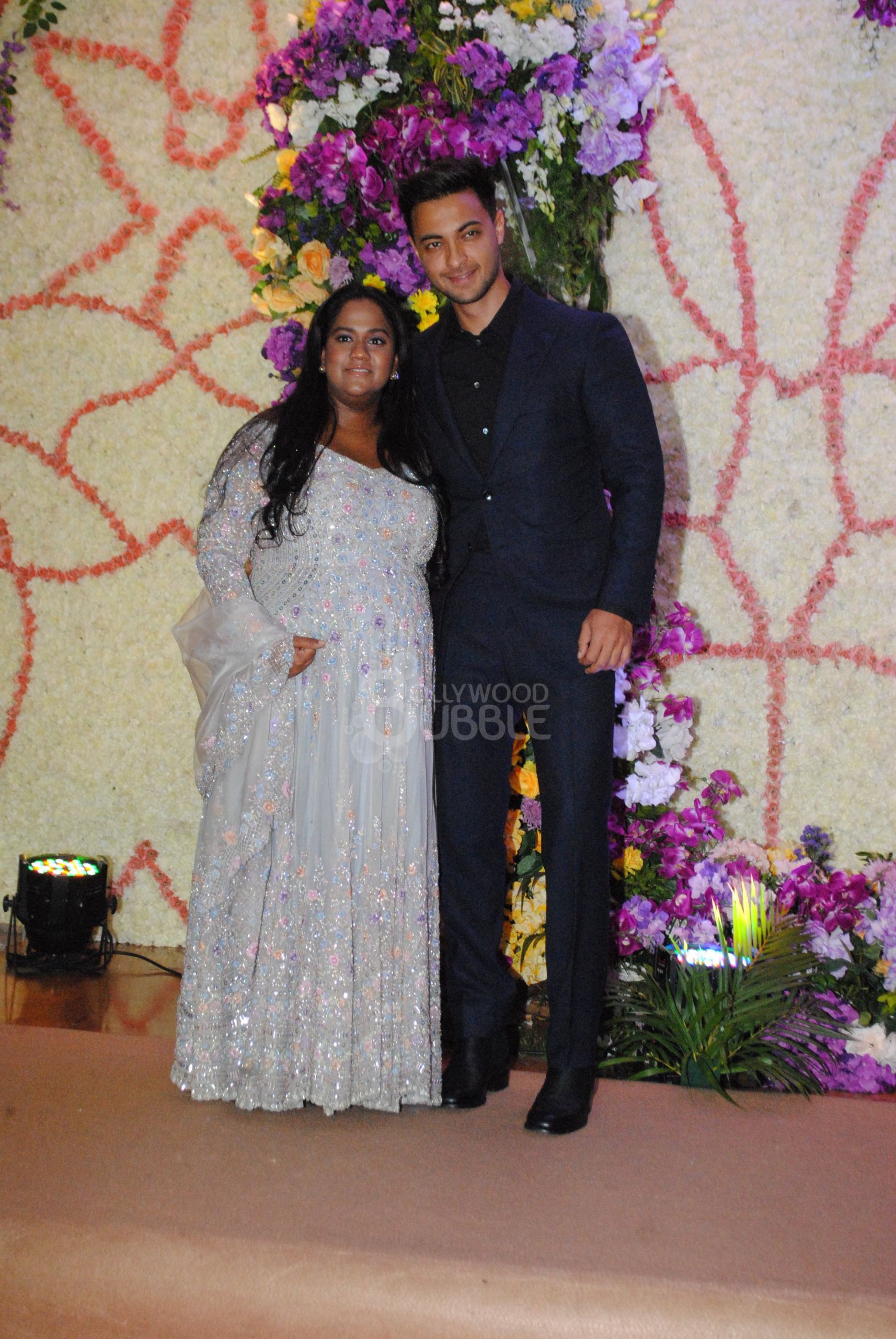 son devaansh"s wedding reception: salman khan, madhuri dixit