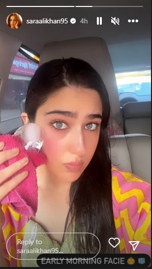 Sara Ali Khan Flaunts Her Desi Avatar As She Stuns In A Pink Saree PICS