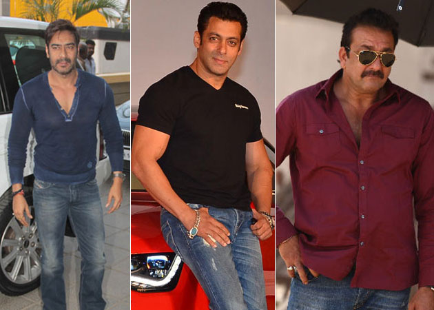 Sanjay Dutt, Salman Khan and Ajay Devgn