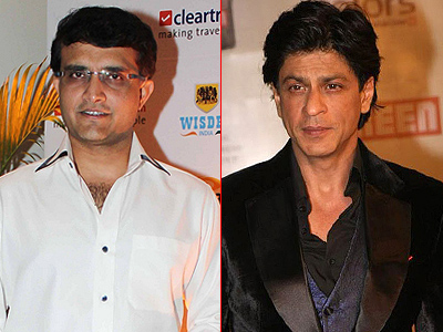 Shahrukh Khan with Sourav Ganguly
