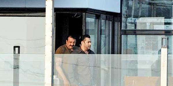 Salman Khan with Sanjay Dutt