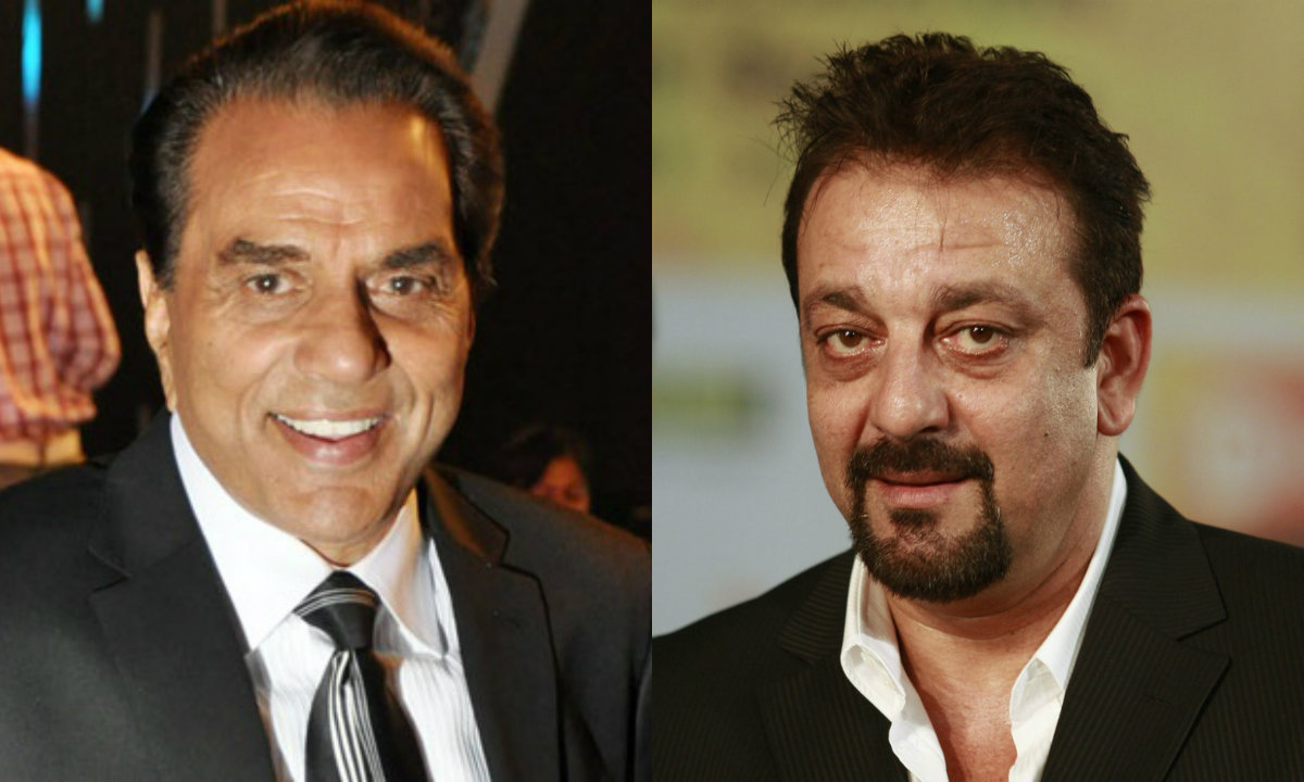 Sanjay Dutt with Dharmendra