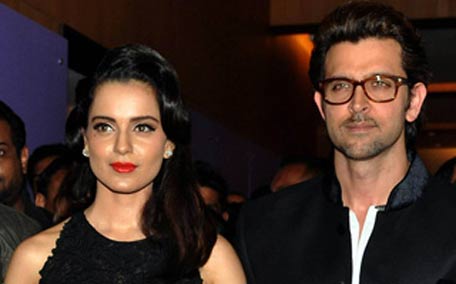 Hrithik Roshan with Kangana Ranaut.