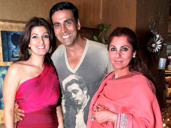 Akshay Kumar with Twinkle and Dimple Kapadia