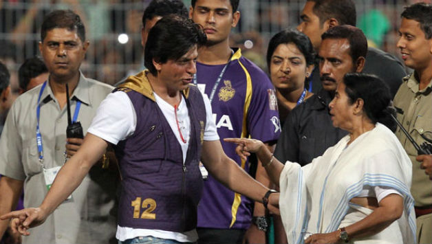 Shahrukh Khan with Mamata Banerjee