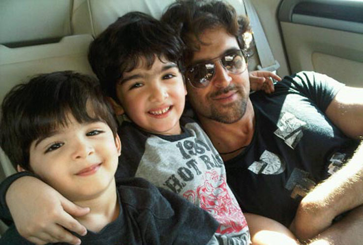Hrithik Roshan with his sons