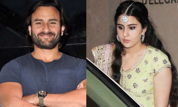 Saif Ali Khan and Sara Khan
