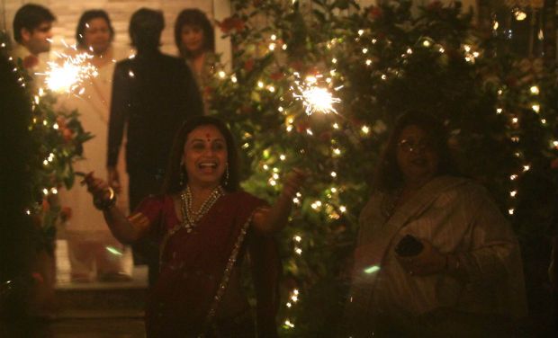 Rani Mukherjee celebrates Diwali with Aditya Chopra