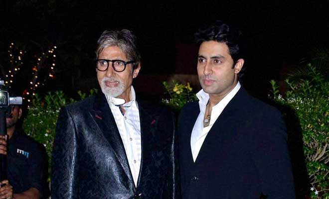 Abhishek Bachchan with Amitabh Bachchan