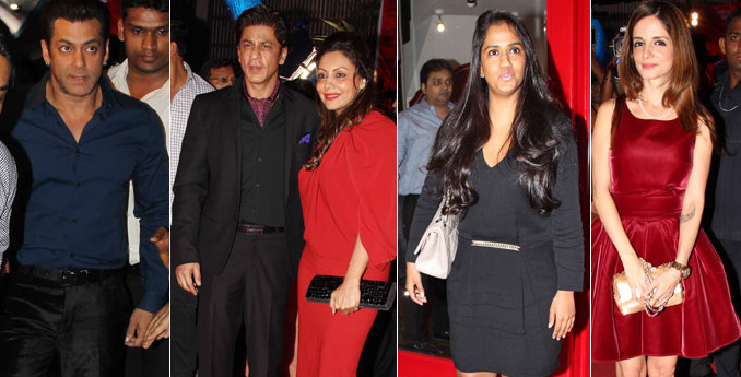 Salman Khan & Shahrukh Khan at Sussanne Roshan's store launch