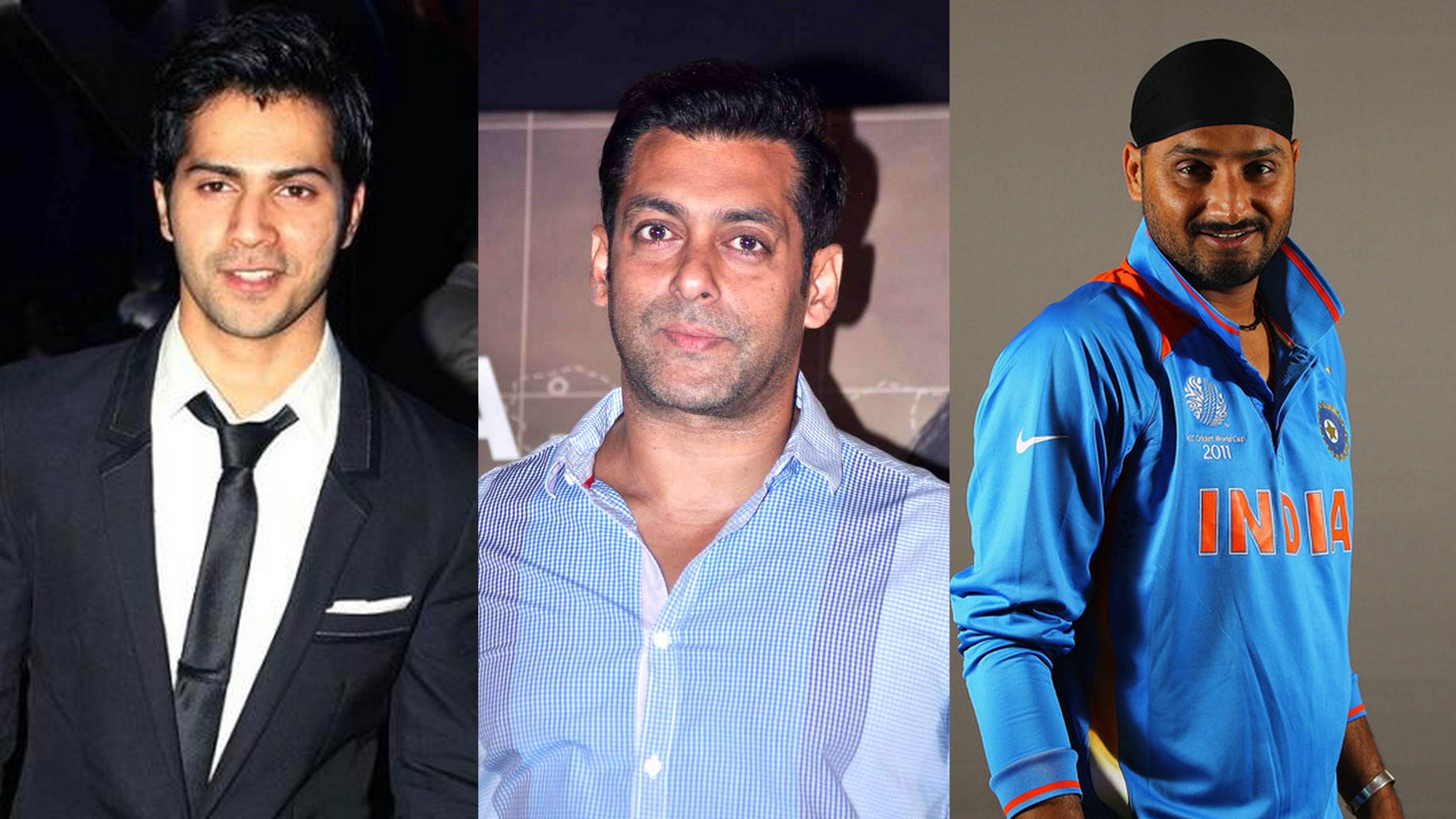 Salman Khan, Varun Dhawan, Harbhajan Singh