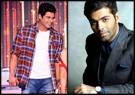 Siddharth Shukla with Karan Johar
