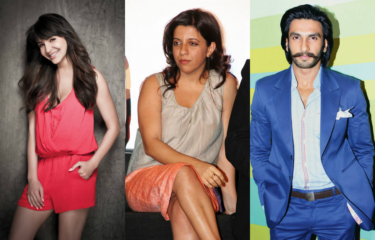 Zoya Akhtar, Anushka Sharma and Ranveer Singh