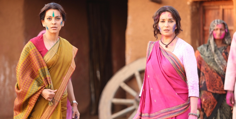 Madhuri Dixit and Juhi Chawla