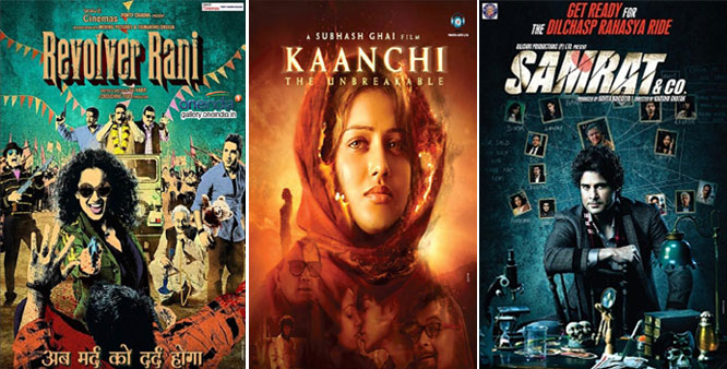 'Revolver Rani' to battle it out with 'Kaanchi' and 'Samrat & Co.' for top slot