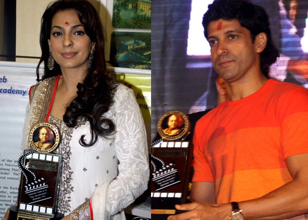 Farhan Akhtar and Juhi Chawla honoured by Dadasaheb Phalke Awards