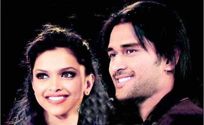 Deepika Padukone with Mahendra Singh Dhoni