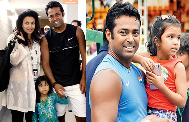 Leander Paes with Rhea Pillai
