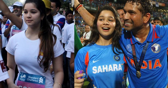 Sachin Tendulkar with daughter Sara