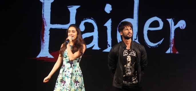 Shahid Kapoor and Shraddha Kapoor at Haider event