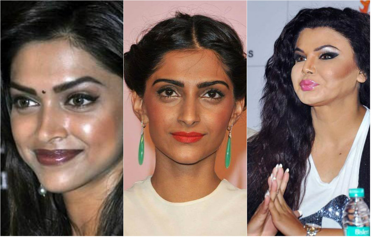 Sonam Kapoor Deepika Padukone Rakhi Sawant Make Up Disaster