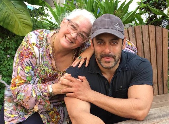 Salman Khan in blue t-shirt and cap