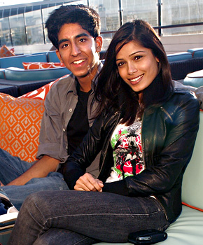 Freida Pinto with Dev Patel