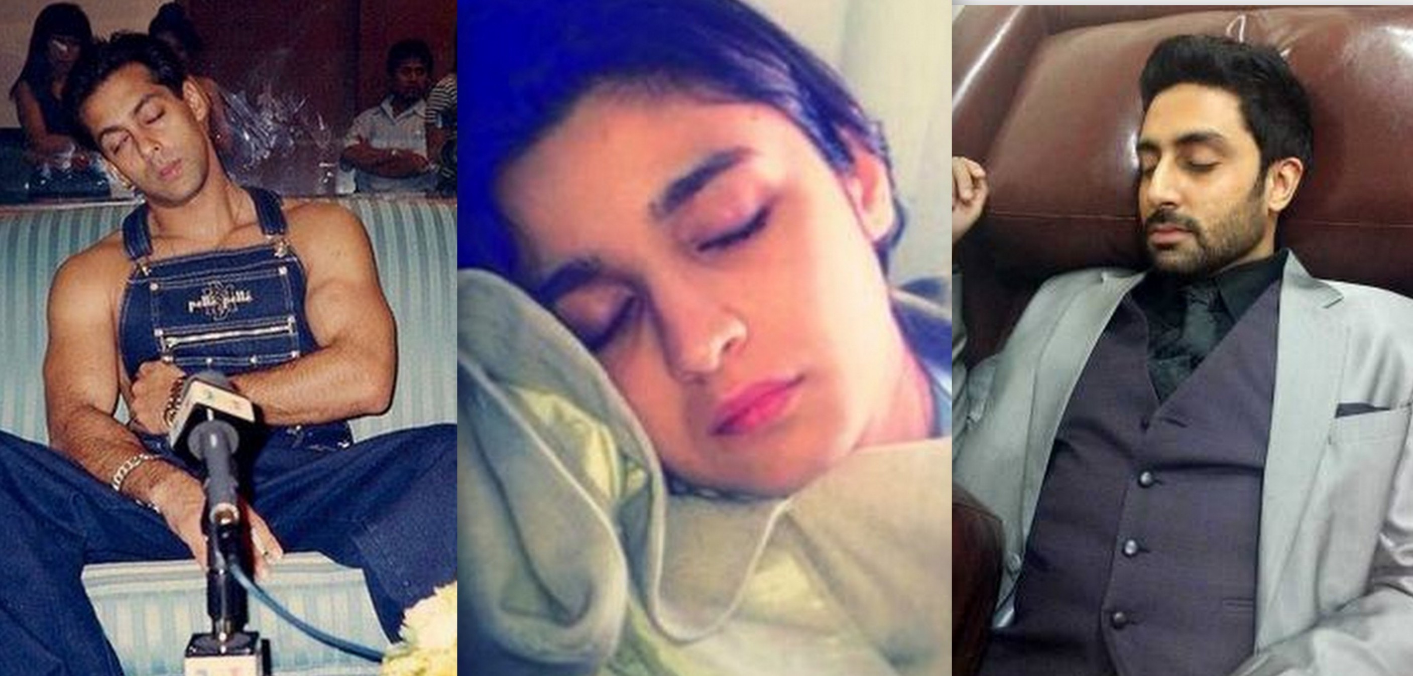 Oops! Bollywood Celebrities who were Caught Sleeping on the Sets