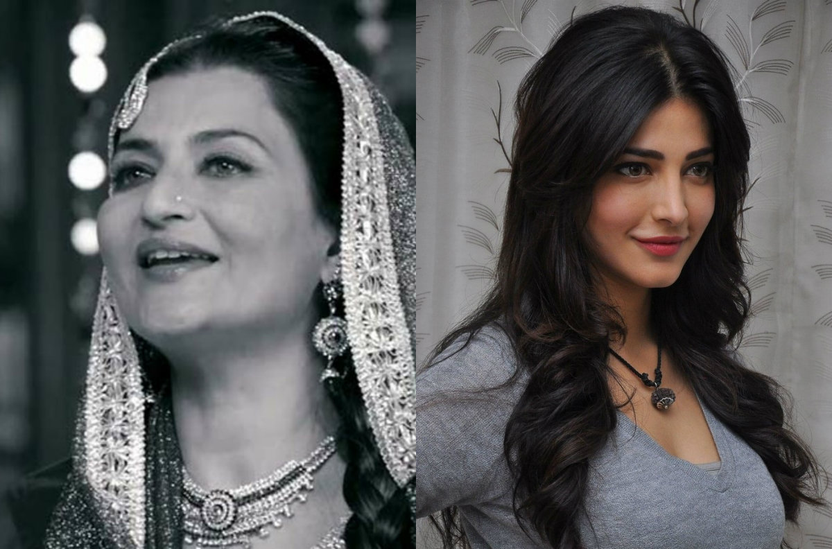 Sarika with Shruti Haasan