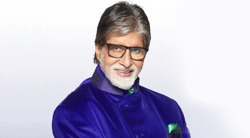 Amitabh Bachchan in purple