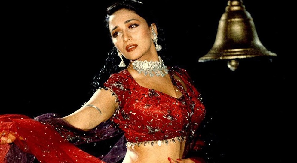 Madhuri Dixit in a red saree