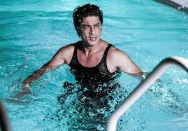 Shahrukh Khan swimming