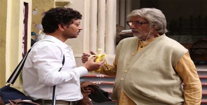 Amitabh Bachchan and Irrfan Khan in Piku