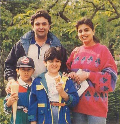 Ranbir Kapoor with his family