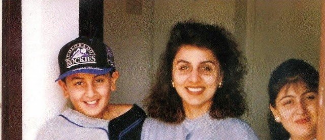 Ranbir Kapoor with his mother