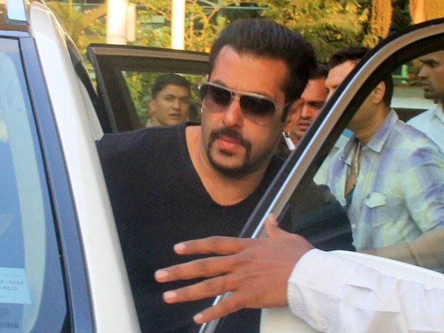 Salman Khan in blue t-shirt with glares