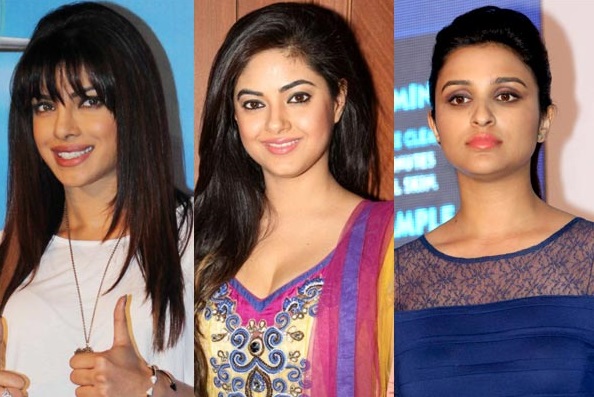 Priyanka Chopra and Parineeti Chopra with Meera Chopra