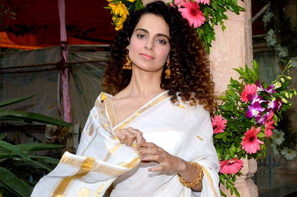 Kangana Ranaut in white saree