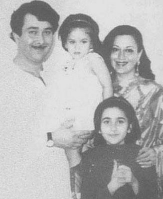 Karisma Kapoor with family