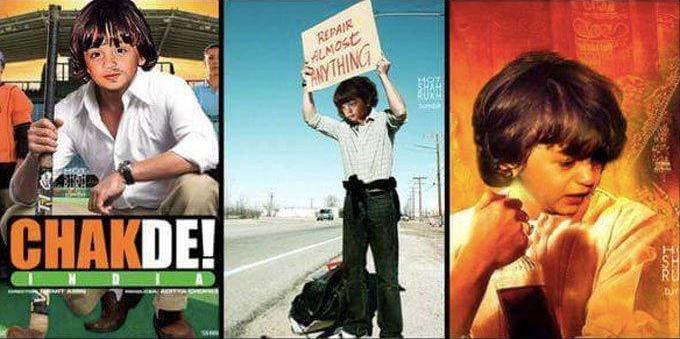 AbRam Khan in Shah Rukh Khan's Movie Posters