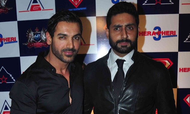 Abhishek Bachchan, John Abraham Enjoy Third 'Hera Pheri'