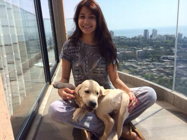 Anushka Sharma with her dog