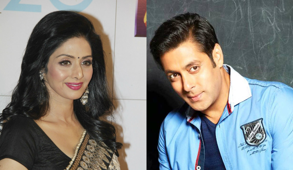 Salman Khan with Sridevi