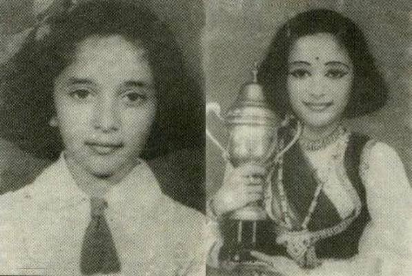 Madhuri Dixit childhood picture