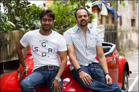 Rohit Shetty with Ajay Devgn
