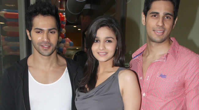 Varun Dhawan Sidharth Malhotra & Alia Bhatt