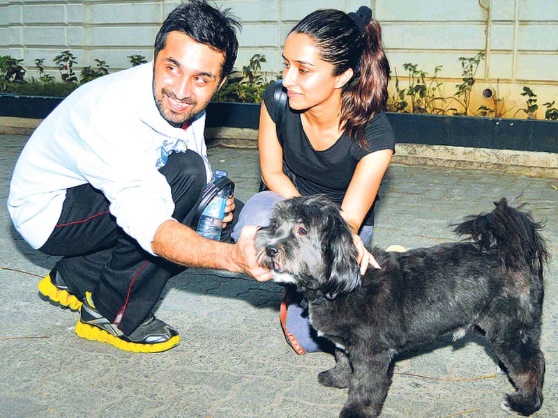 Shraddha Kapoor with her dog