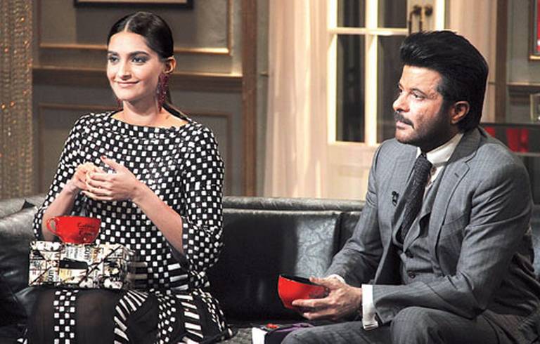Sonam Kapoor with Anil Kapoor